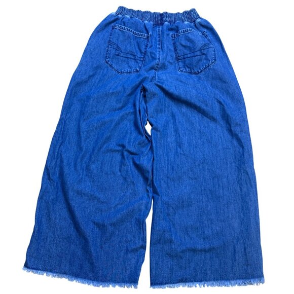 American Eagle Cotton Super Wide Leg Pants With Elastic Waistband Size Large - Picture 3 of 7